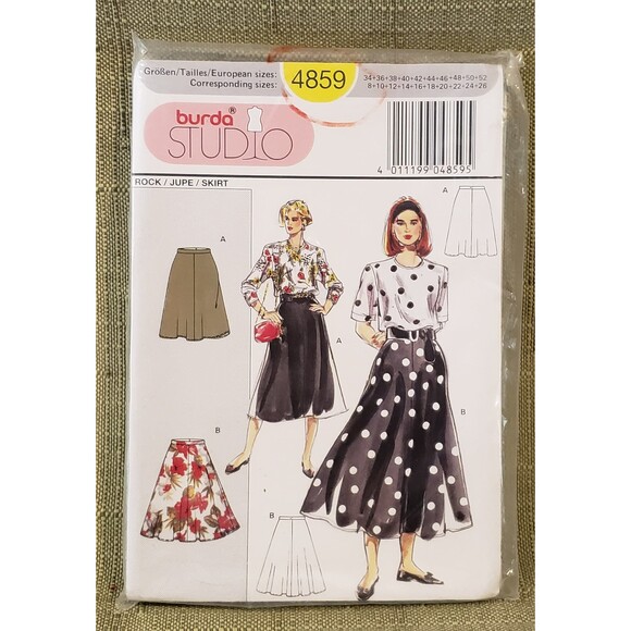 Burda Studio 4859 Unopened Canadian Sewing Pattern, Women's Flared Skirt - Picture 1 of 6